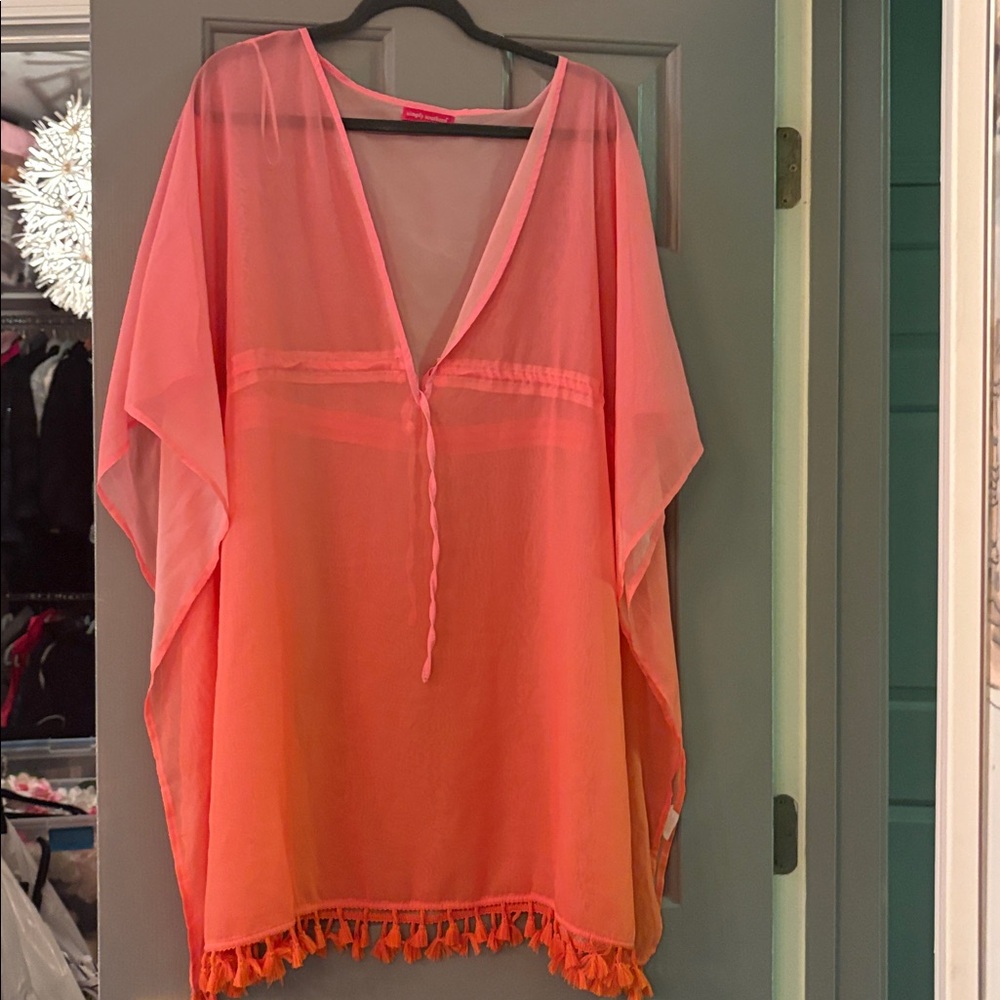 Simply Southern Coral Sheer Cover-Up